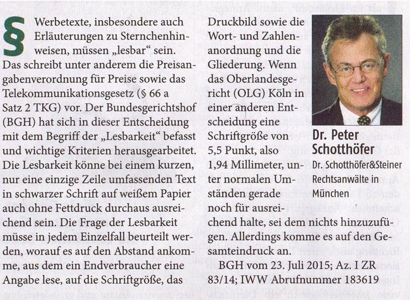 TASPO Artikel Dr. Schotthöfer